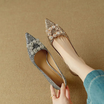 Gloria Glitter Heels for Evening Glam