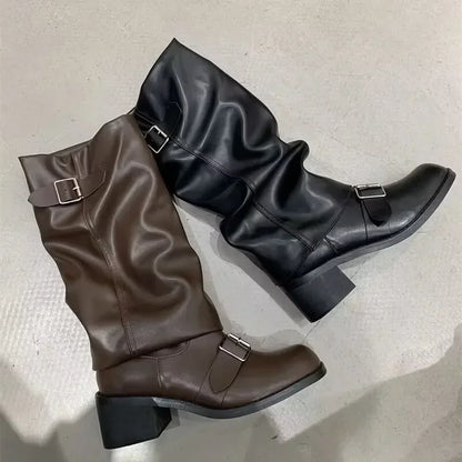 Isabella Knee-High Platform Boots for Chic Style