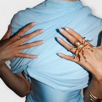 Chic Roll Neck Maxi Dress for Stylish Occasions