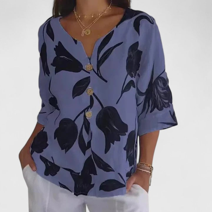 Isabel | Chic Floral Pattern Blouse for Special Occasions