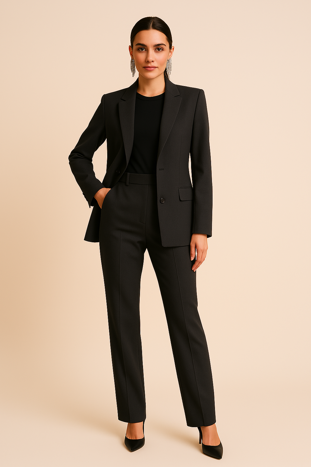 Chic Summer Blazer & Pleated Trousers for Women