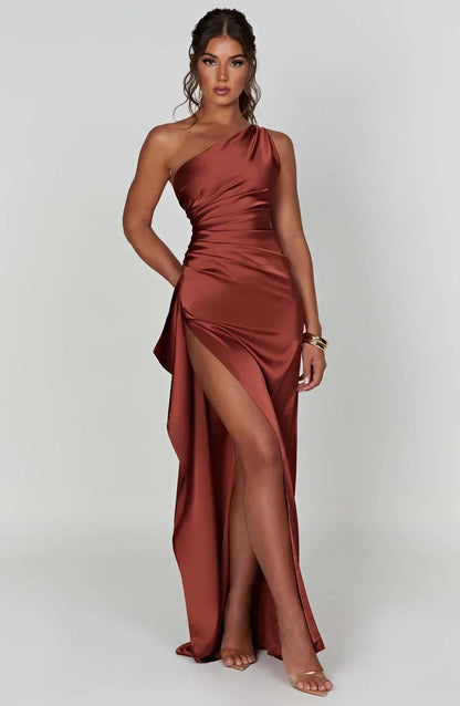 Chic Asymmetric Maxi Dress for Evening Wear