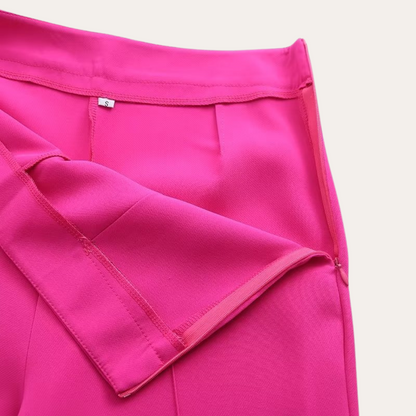 Chic Women's Blazer and Wide-Leg Trousers Set for Stylish Events