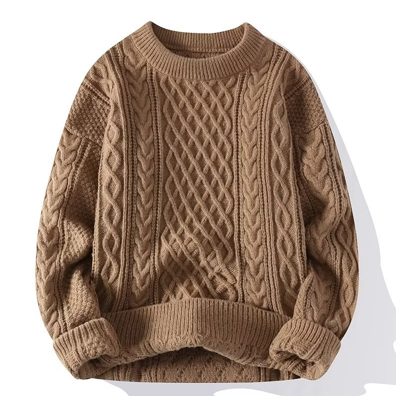 Chunky Cream Cable Knit Sweater for Women