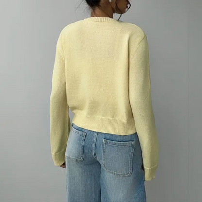 Chic Cropped Button Cardigan – Cozy Knit for Everyday Style