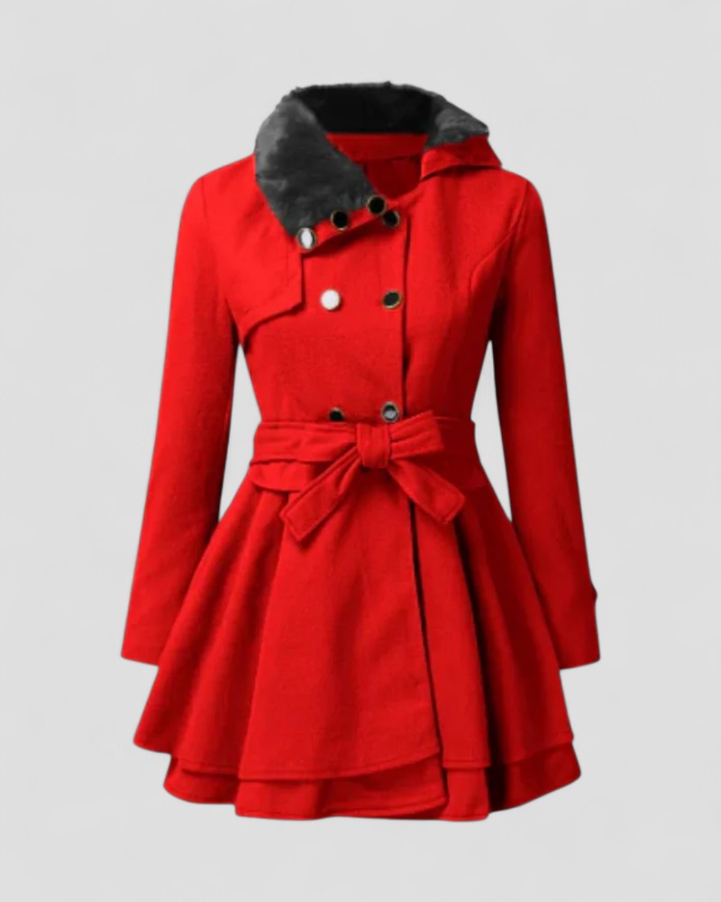 Chic Women's Winter Coat with Fur Collar