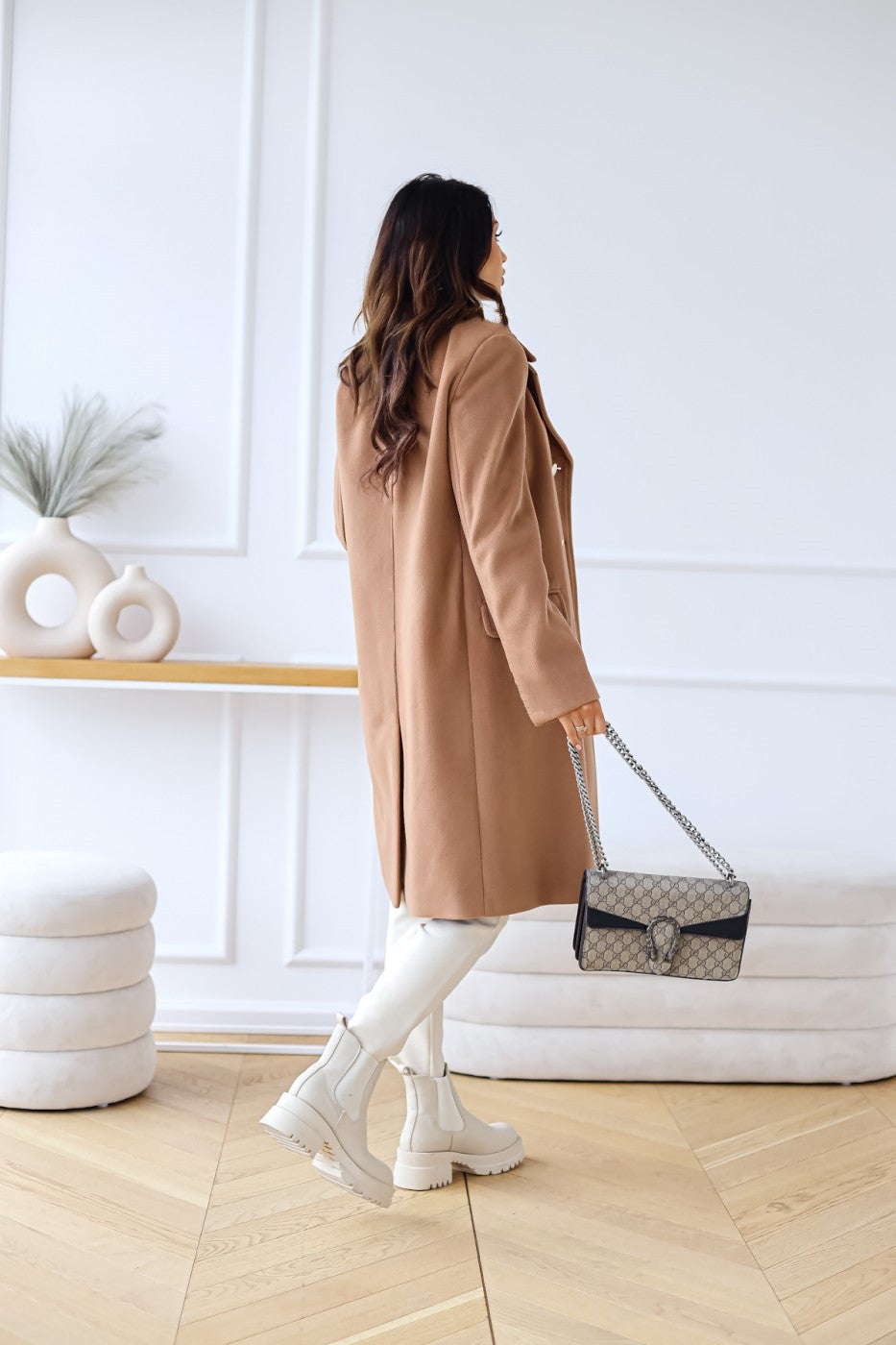 Women's Stylish Double-Breasted Coat for Winter Wear