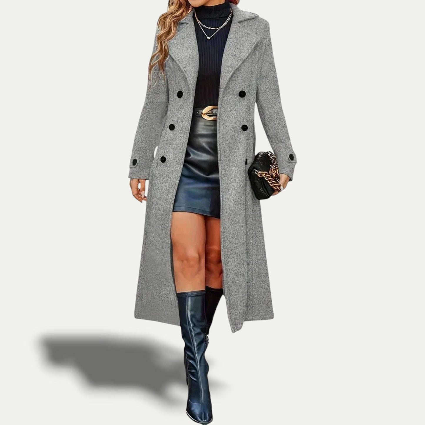 Chic Women's Longline Coat for Winter Wear