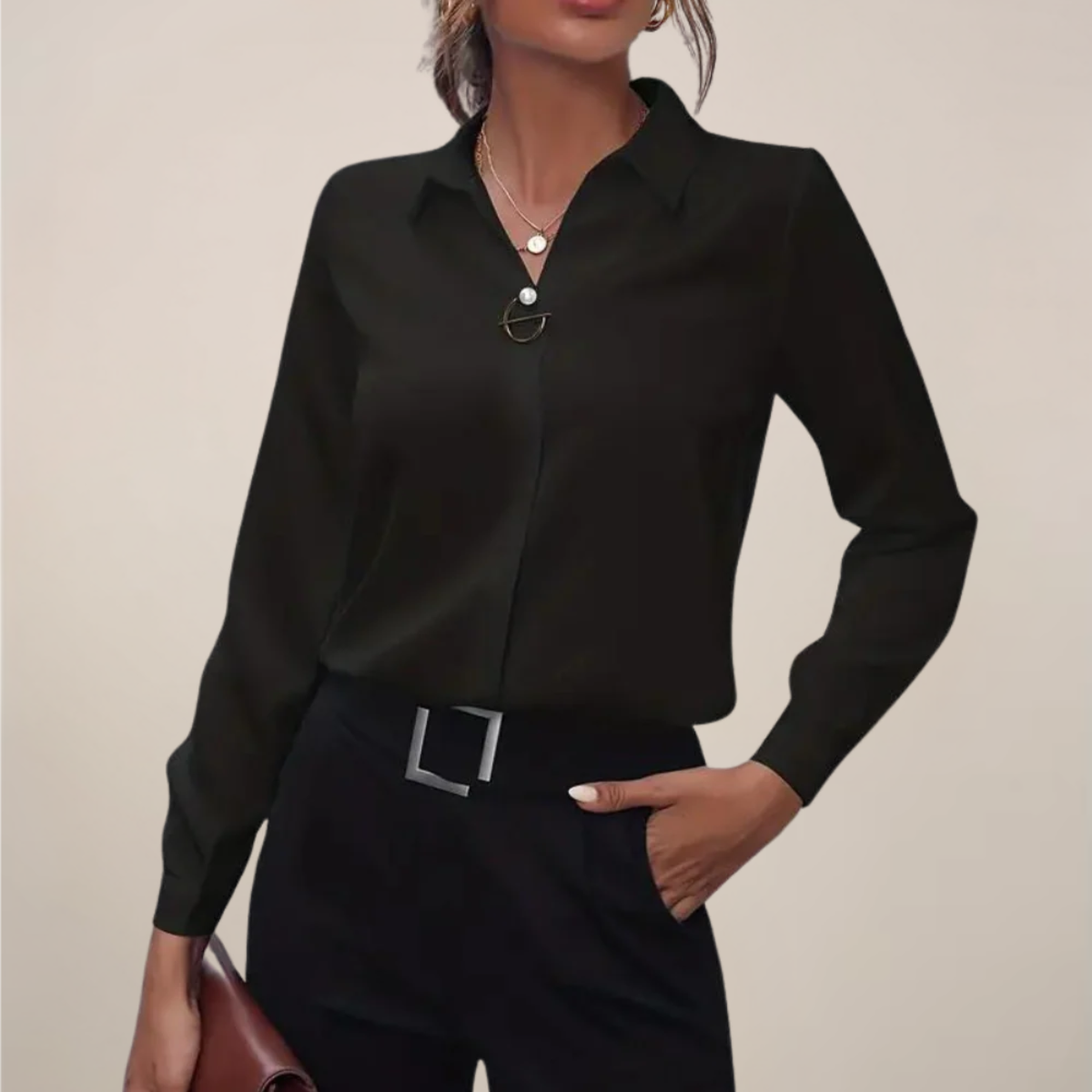 Chic Long Sleeve Collar Blouse for Any Occasion