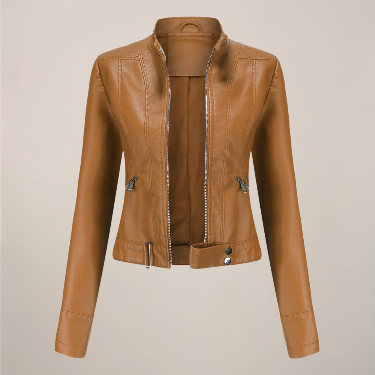 Chic Faux Leather Biker Jacket for Everyday Style