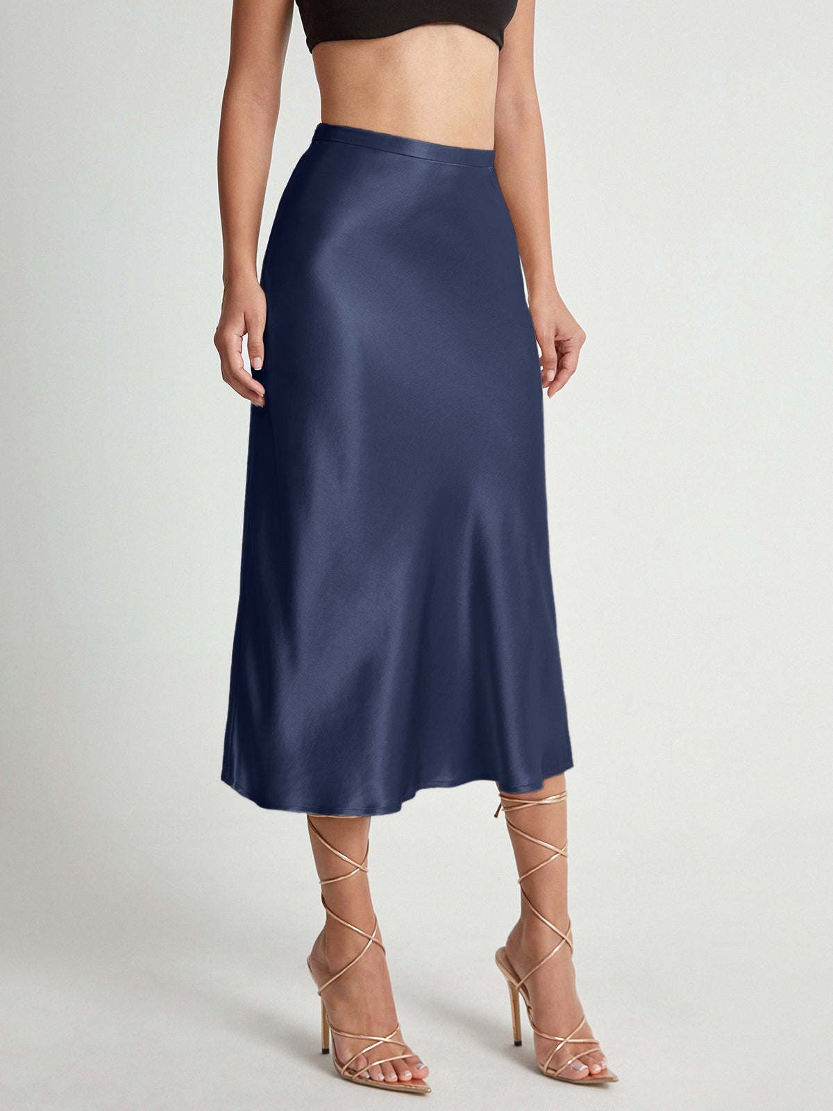 Chic High Waist Midi Skirt for Summer Wear