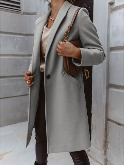 Chic Women's Long Overcoat for Stylish Layering