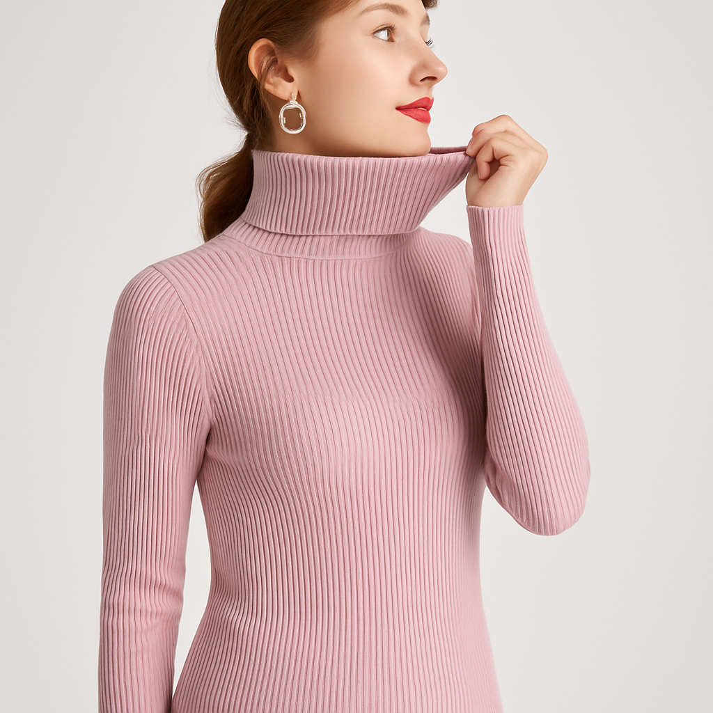 Chic Ribbed Turtleneck Sweater for Every Occasion