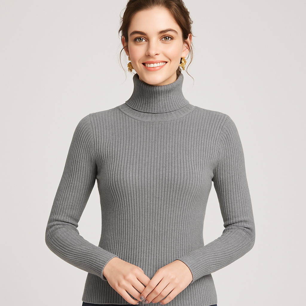 Chic Ribbed Turtleneck Sweater for Every Occasion