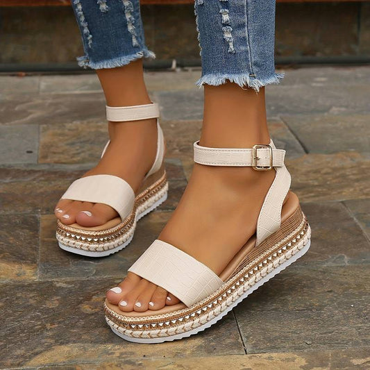 Stylish Women's Summer Platform Sandals with Ankle Strap