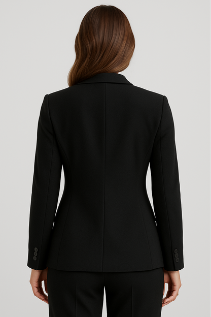 Chic Black Blazer for Women - Sleek Fit for Work or Events