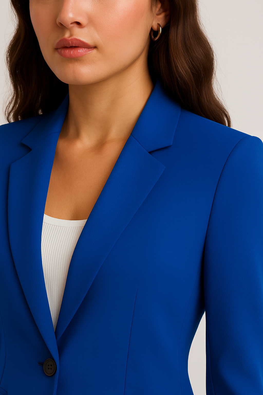 Women's Chic Blue Blazer for Office and Events