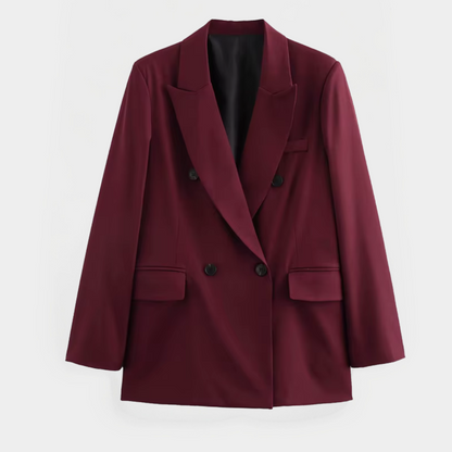 Chic Burgundy Blazer for Smart-Casual Events