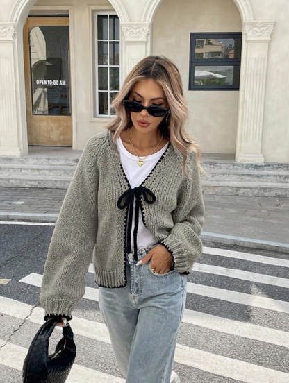 Chic Cropped Knit Cardigan for Everyday Wear