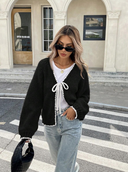 Chic Cropped Knit Cardigan for Everyday Wear