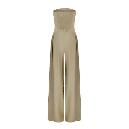 Chic Women's Tube Jumpsuit with Corset Design for Stylish Events