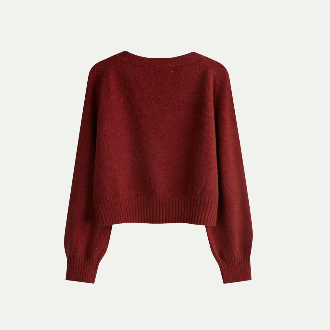 Chic Women's V-Neck Knit Cardigan for Any Occasion