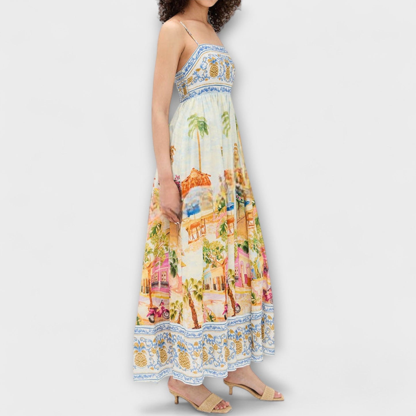 Aracati Multicolor Maxi Dress for Summer Events