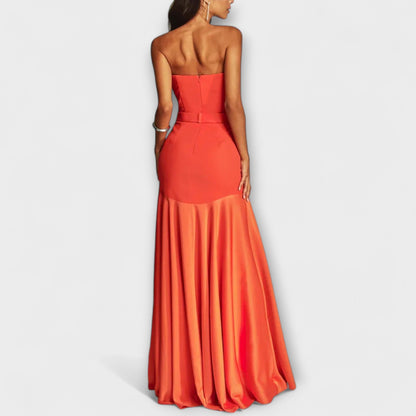 Vada Off-Shoulder Maxi Dress in Flowing Fabric