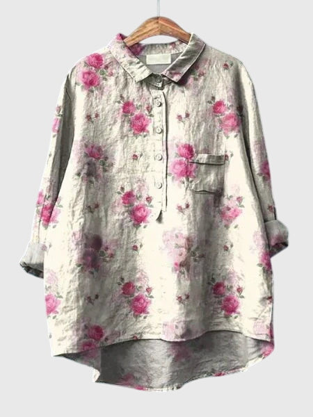 Valeria™ - Floral Print Chiffon Blouse for Everyday Wear