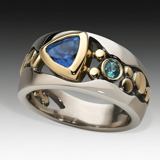 Unique Vintage Blue Gemstone Ring