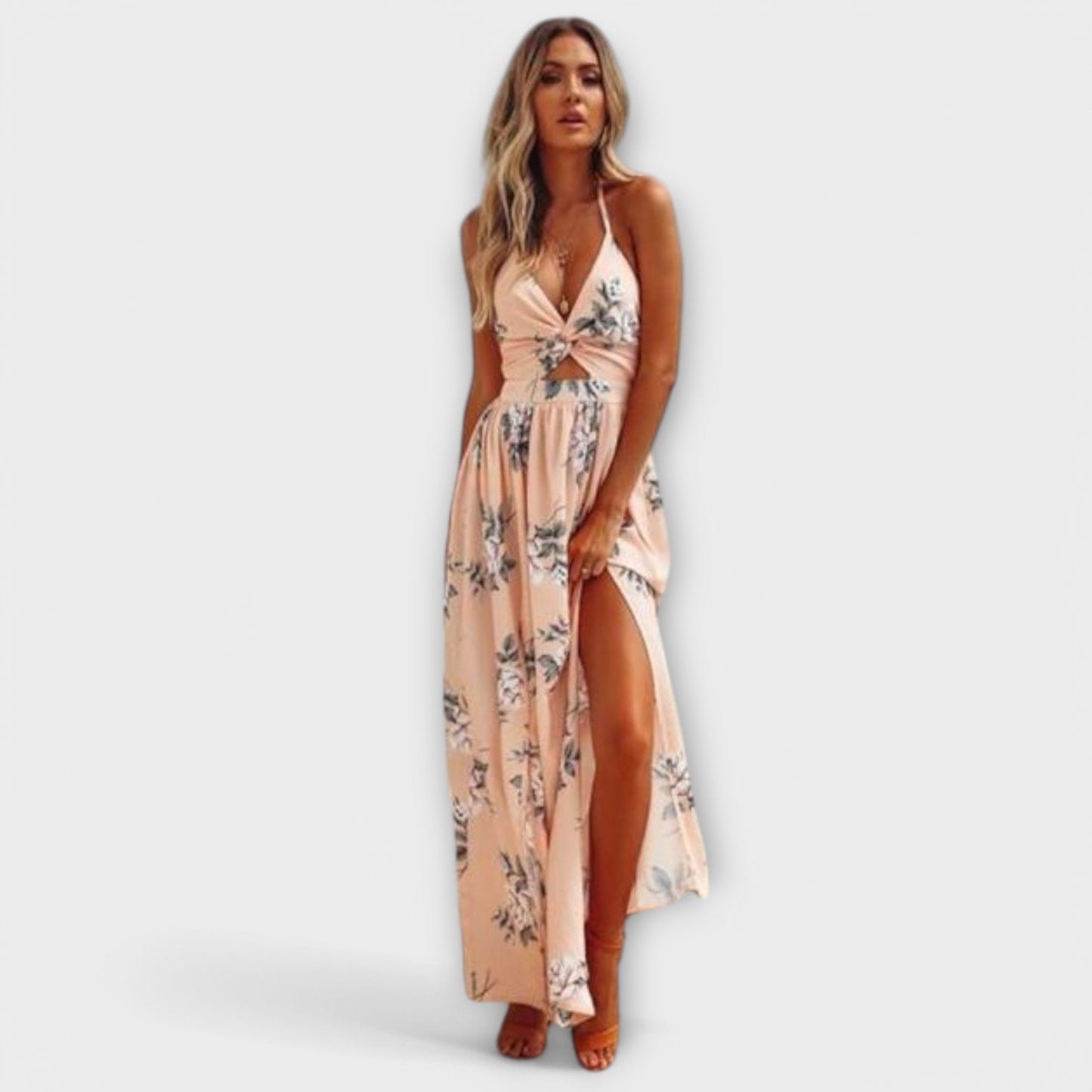 Boho Maxi Dress in Flowing Fabric for Festivals