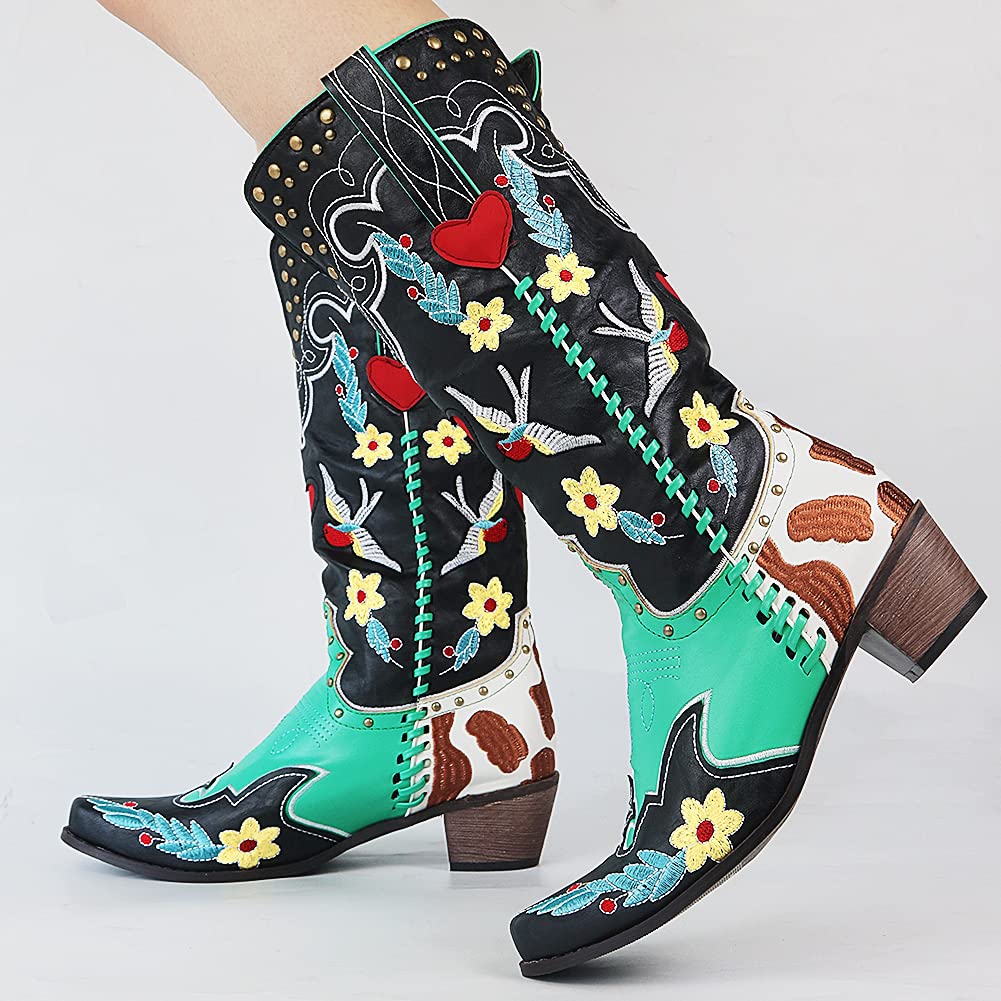 Claire | Stylish Women’s Embroidered Cowboy Boots for Any Occasion