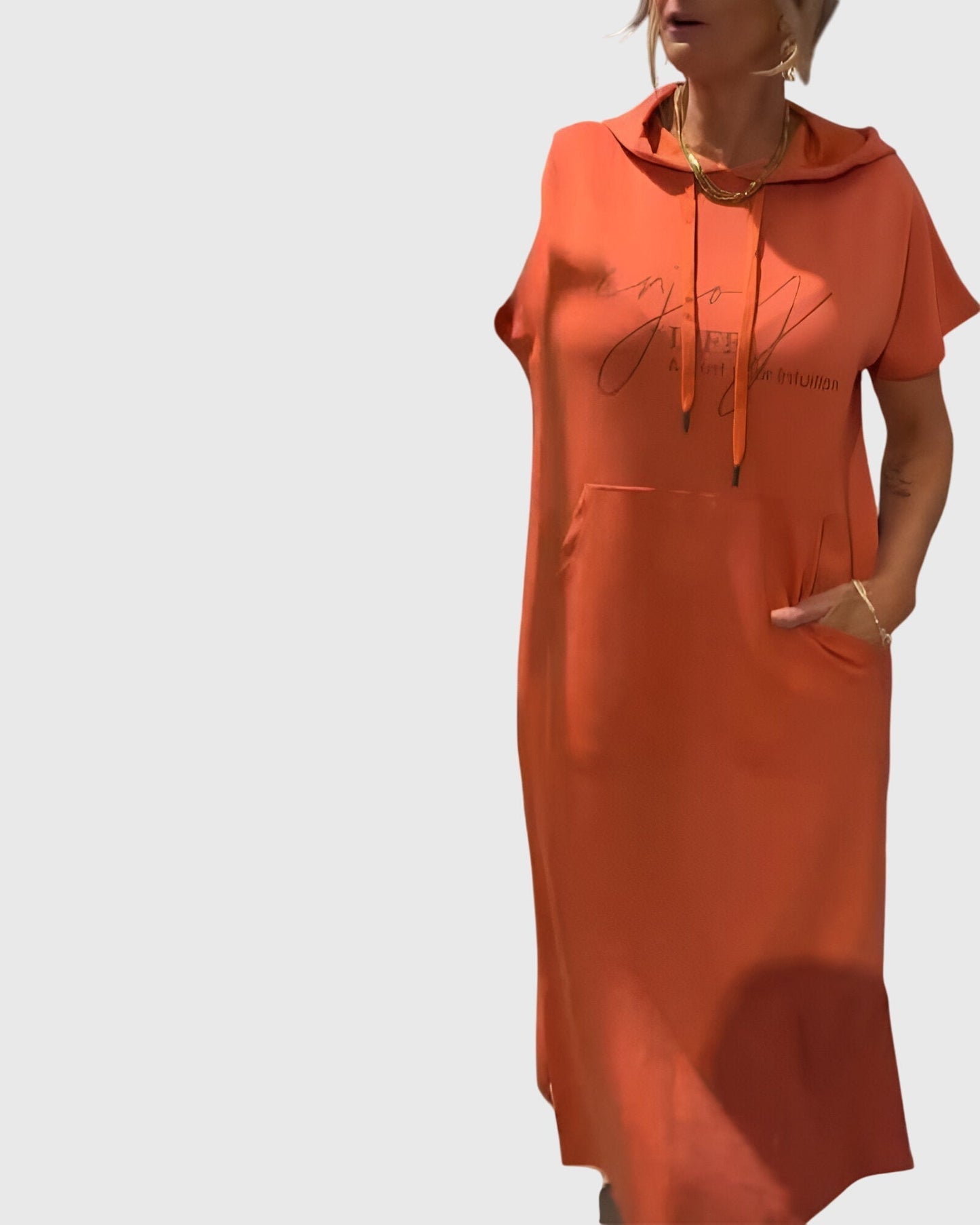 Chic Cotton Hoodie Dress for Everyday Wear