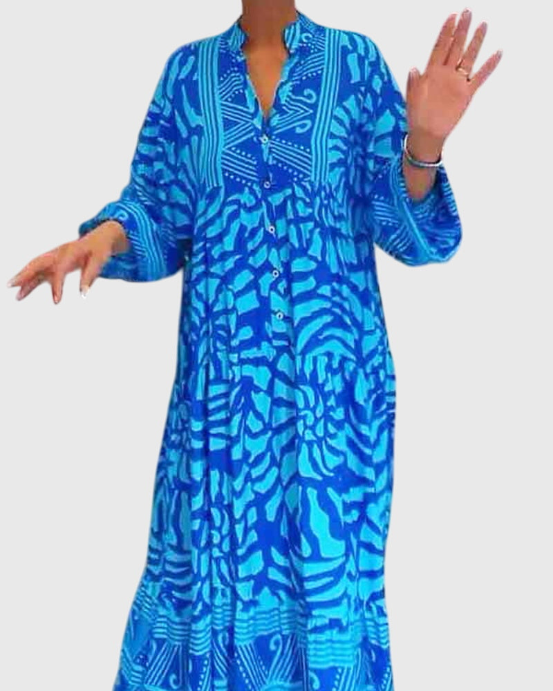 Chic Maxi Dress with Vibrant Print for Any Occasion