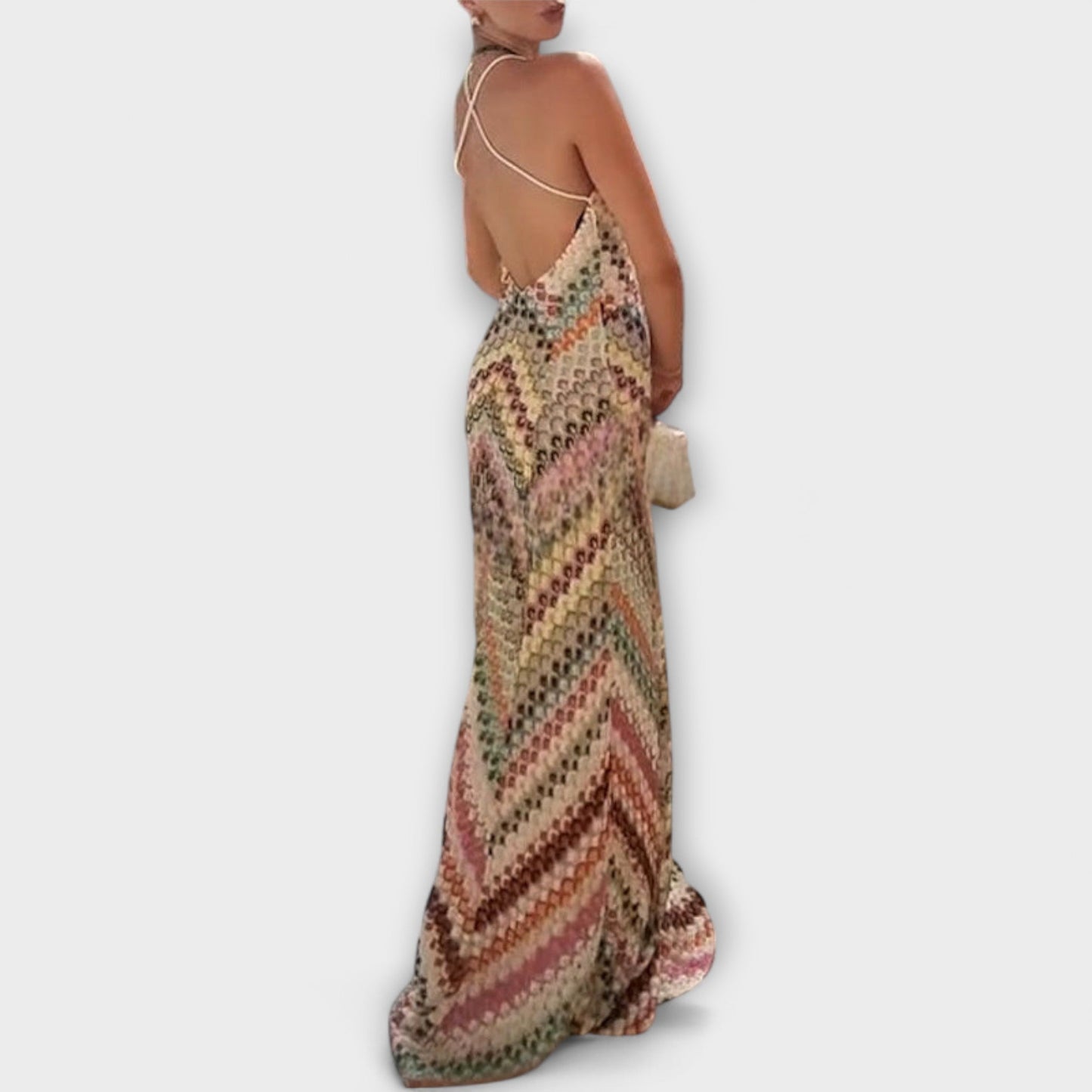Remi - Missoni Vibrant Herringbone Maxi Dress for Any Occasion