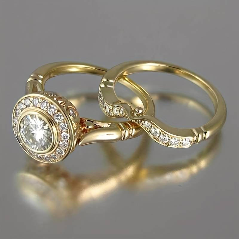 Vintage Gold and Zirconia Ring Collection