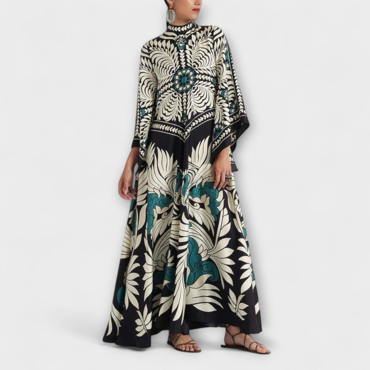 Chic Floral Print Maxi Dress for Special Occasions