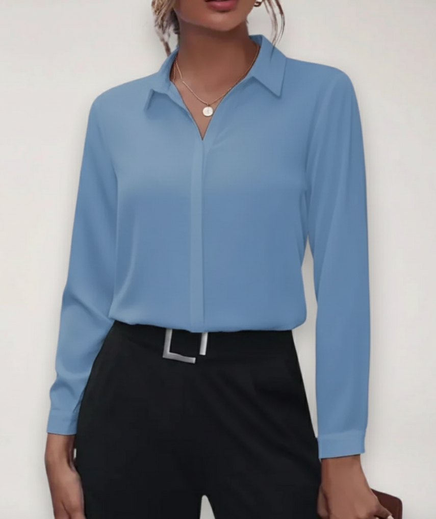 Chic Button-Up Blouse for Office and Daily Wear