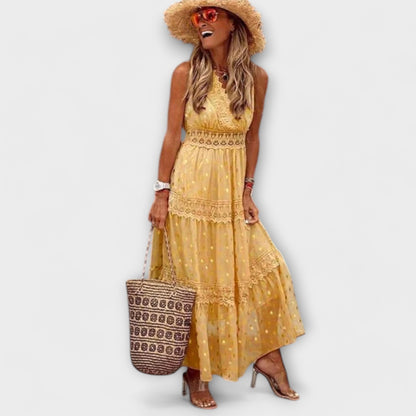 Boho Lace Maxi Dress for Festive Occasions