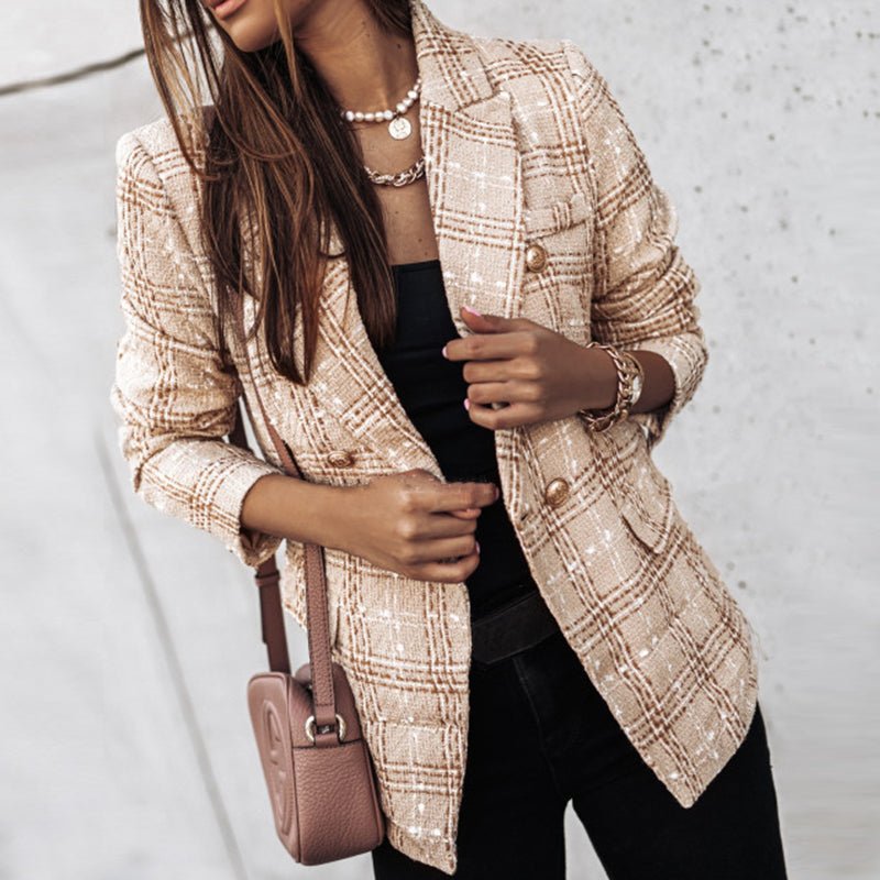 Hailey - Stylish Check Blazer for Office & Events
