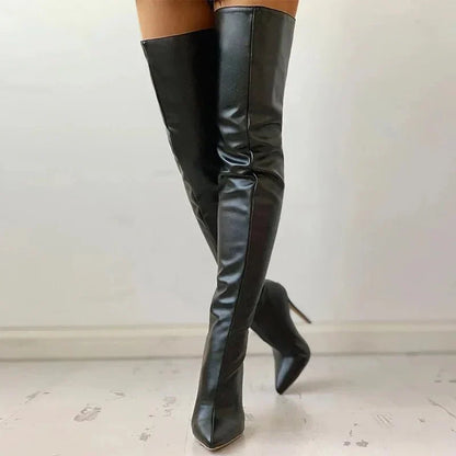 Hailey - Chic Thigh-High Stiletto Boots for Any Occasion