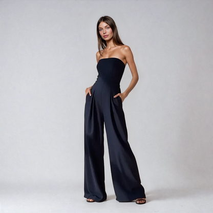 Chic Strapless Wide-Leg Jumpsuit for Any Occasion