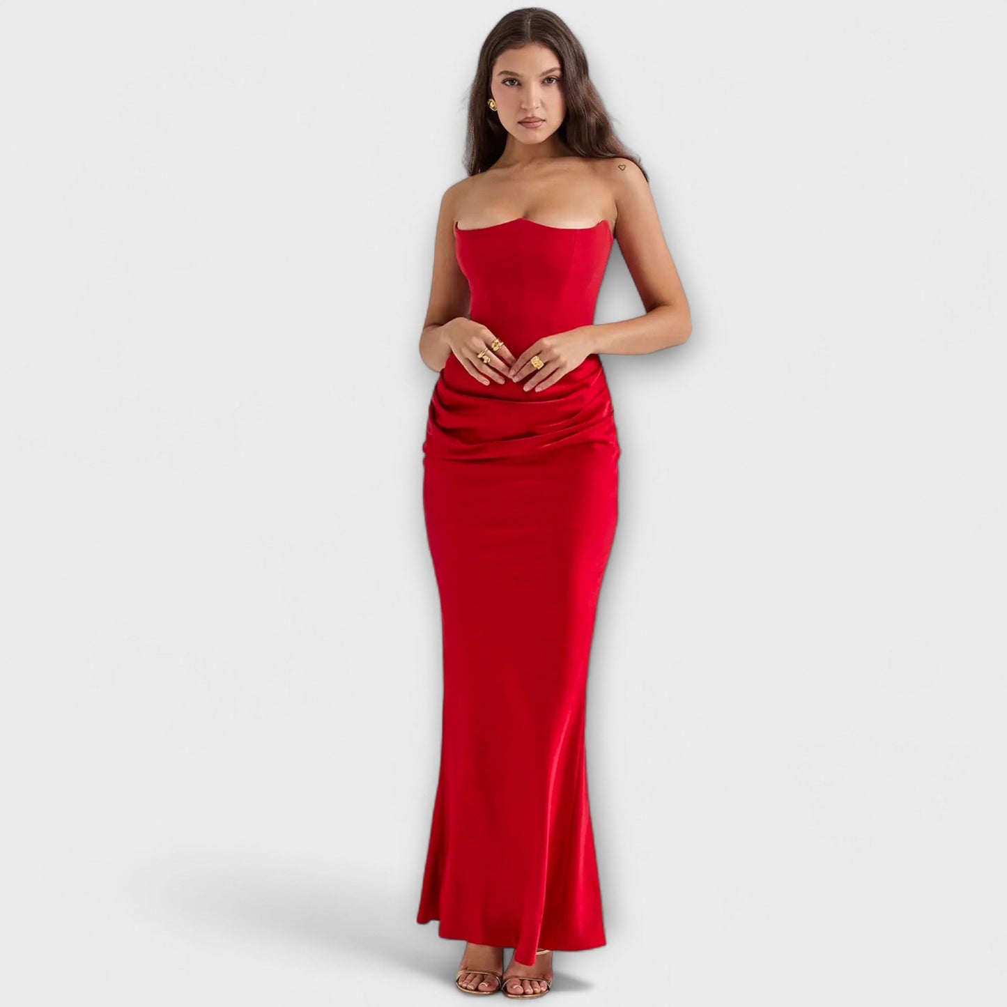 Chic Satin Maxi Dress for Evening Wear