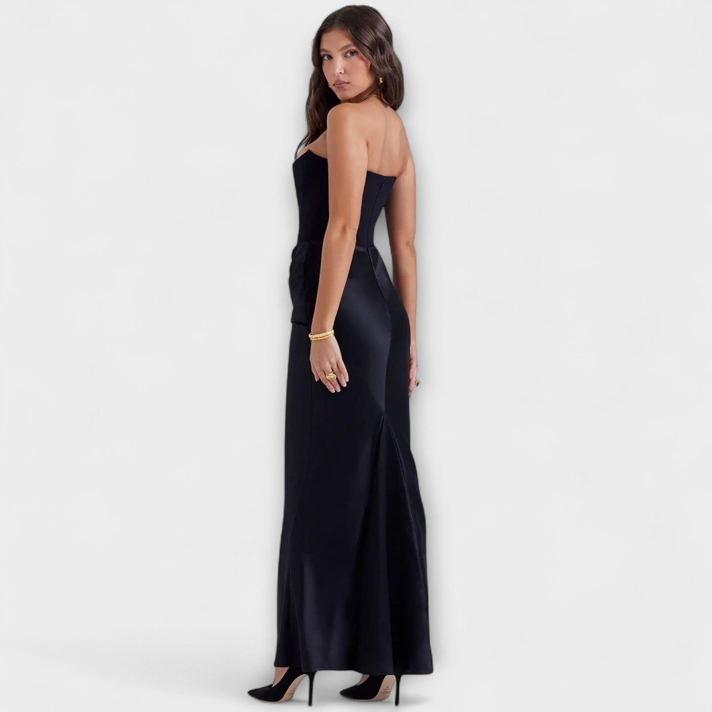 Chic Satin Maxi Dress for Evening Wear