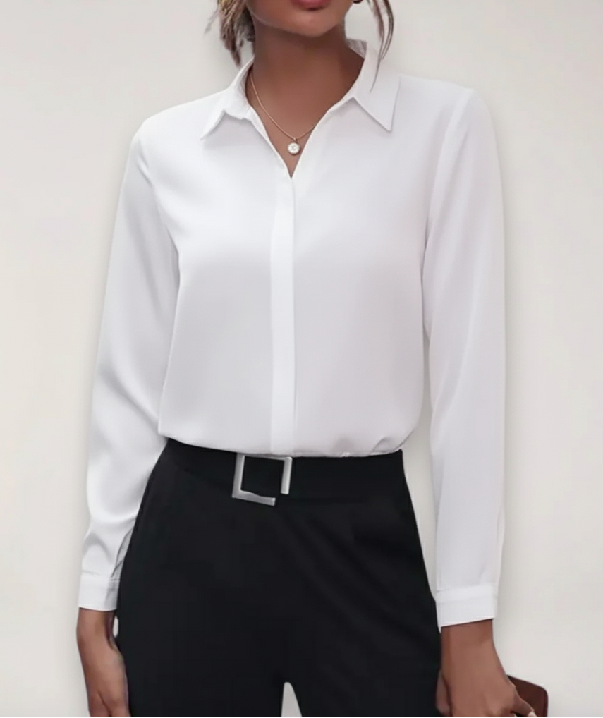 Chic Button-Up Blouse for Office and Daily Wear